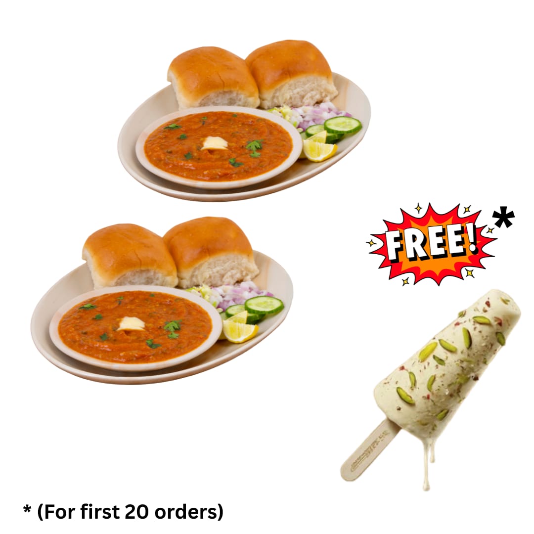 Pav Bhaji with free Kulfi